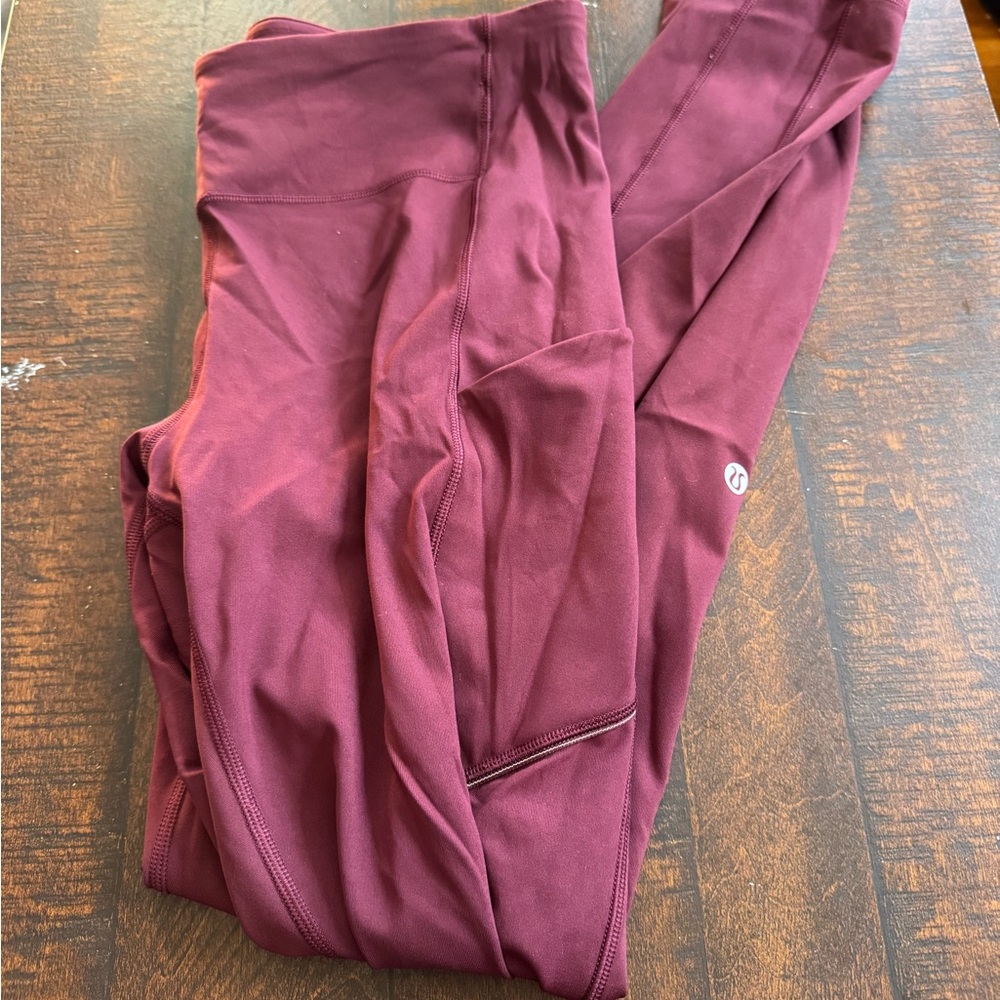 Lululemon Burgundy Leggings